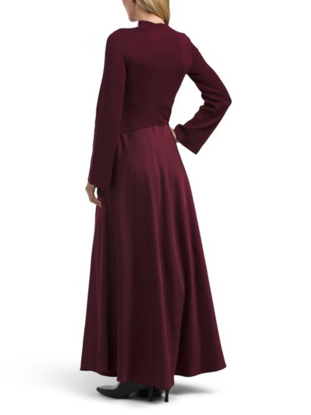 TAYLOR Knit Satin Maxi Dress - Picture 2 of 4